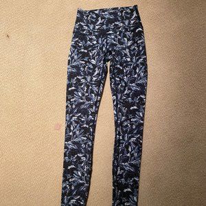Lulu Lemon blue floral leggings!